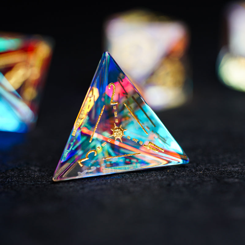 Celestial Palace · Light of the Sage · K9 Crystal Engraved Glass Dice Set