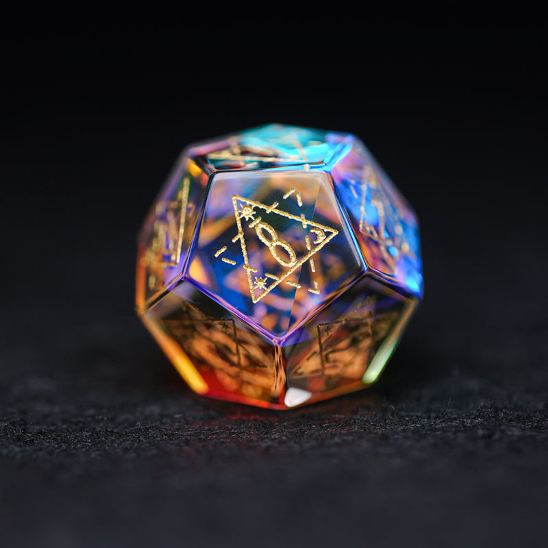 Celestial Palace · Light of the Sage · K9 Crystal Engraved Glass Dice Set