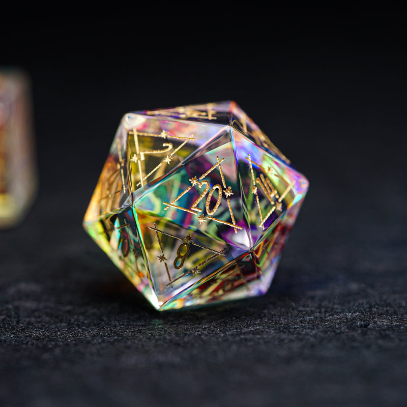 Celestial Palace · Light of the Sage · K9 Crystal Engraved Glass Dice Set