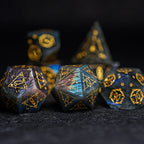 Celestial Palace · Zeus's Gallery Labradorite Engraved Gemstone Dice Set