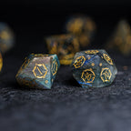 Celestial Palace · Zeus's Gallery Labradorite Engraved Gemstone Dice Set