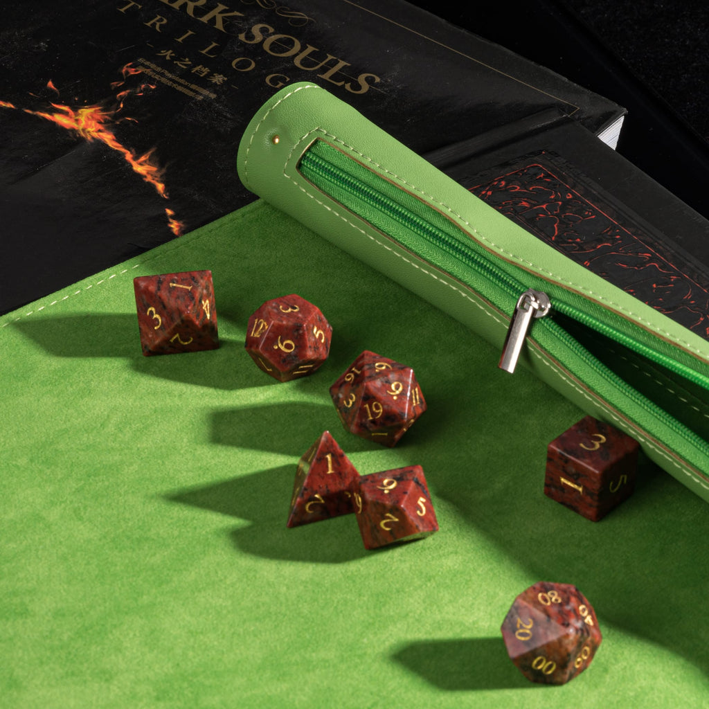 Leather Scroll Dice Mat