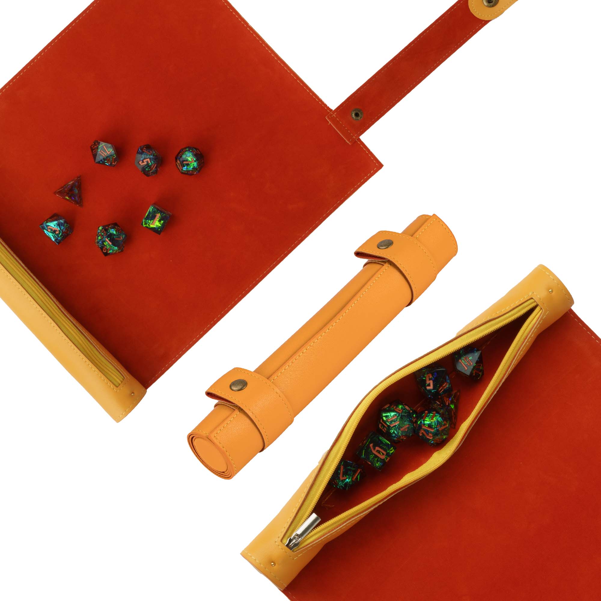 Leather Scroll Dice Mat