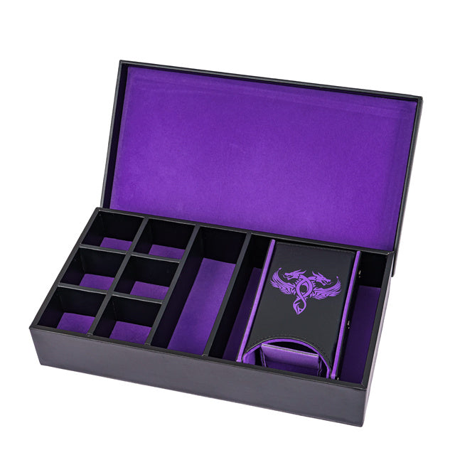Twin Dragon Leather Dice Storage Box