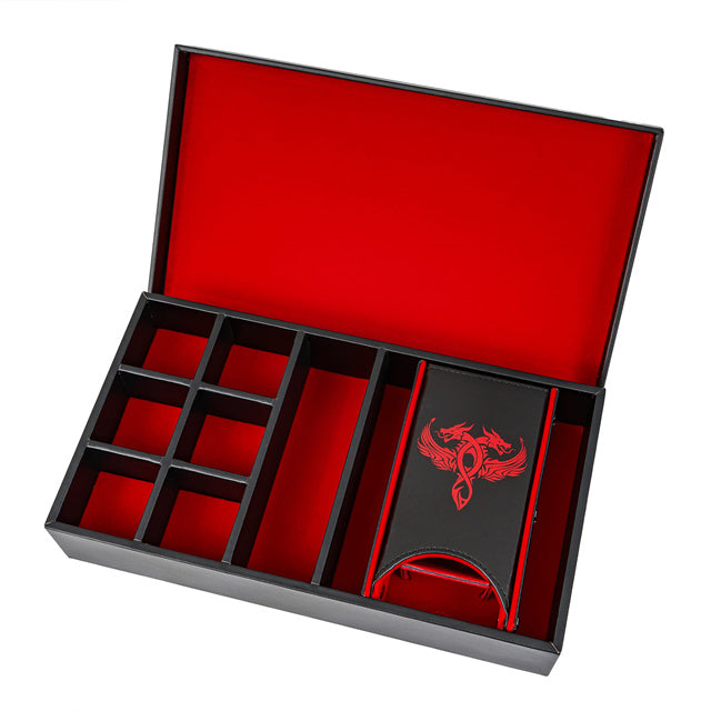 Twin Dragon Leather Dice Storage Box