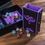 Twin Dragon Leather Dice Storage Box