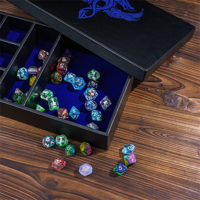 Twin Dragon Leather Dice Storage Box