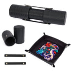 Twin Demon Dragons Leather Dice Mat & Dice Box