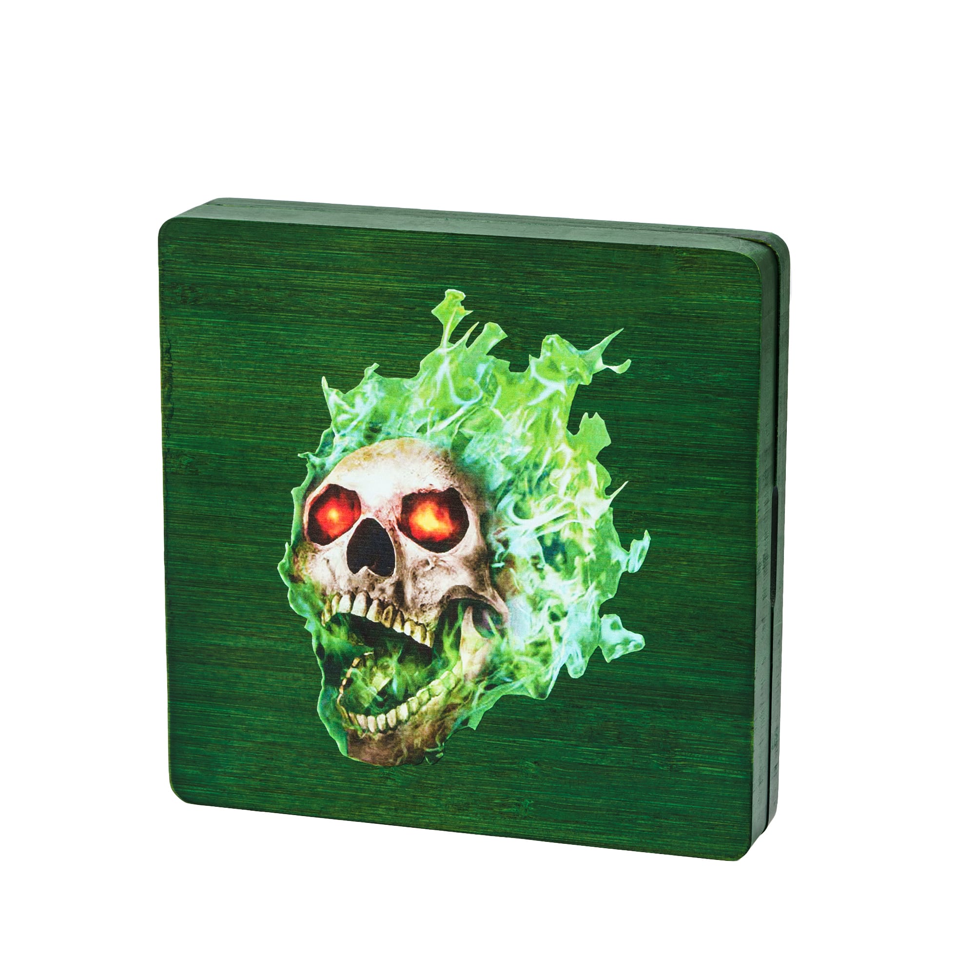 Magnetic Black Walnut Engraved Dice Storage Box