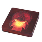 Magnetic Black Walnut Engraved Dice Storage Box
