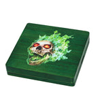 Magnetic Black Walnut Engraved Dice Storage Box