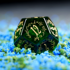 Grove Whisperer · Olive Green Crystal Gemstone Dice Set