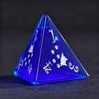 Aurora’s Midnight Watch · Royal Blue Cat’s Eye Engraved Gemstone Dice Set