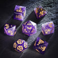 Dreaming Mirage · Amethyst Engraved Gemstone Dice Set