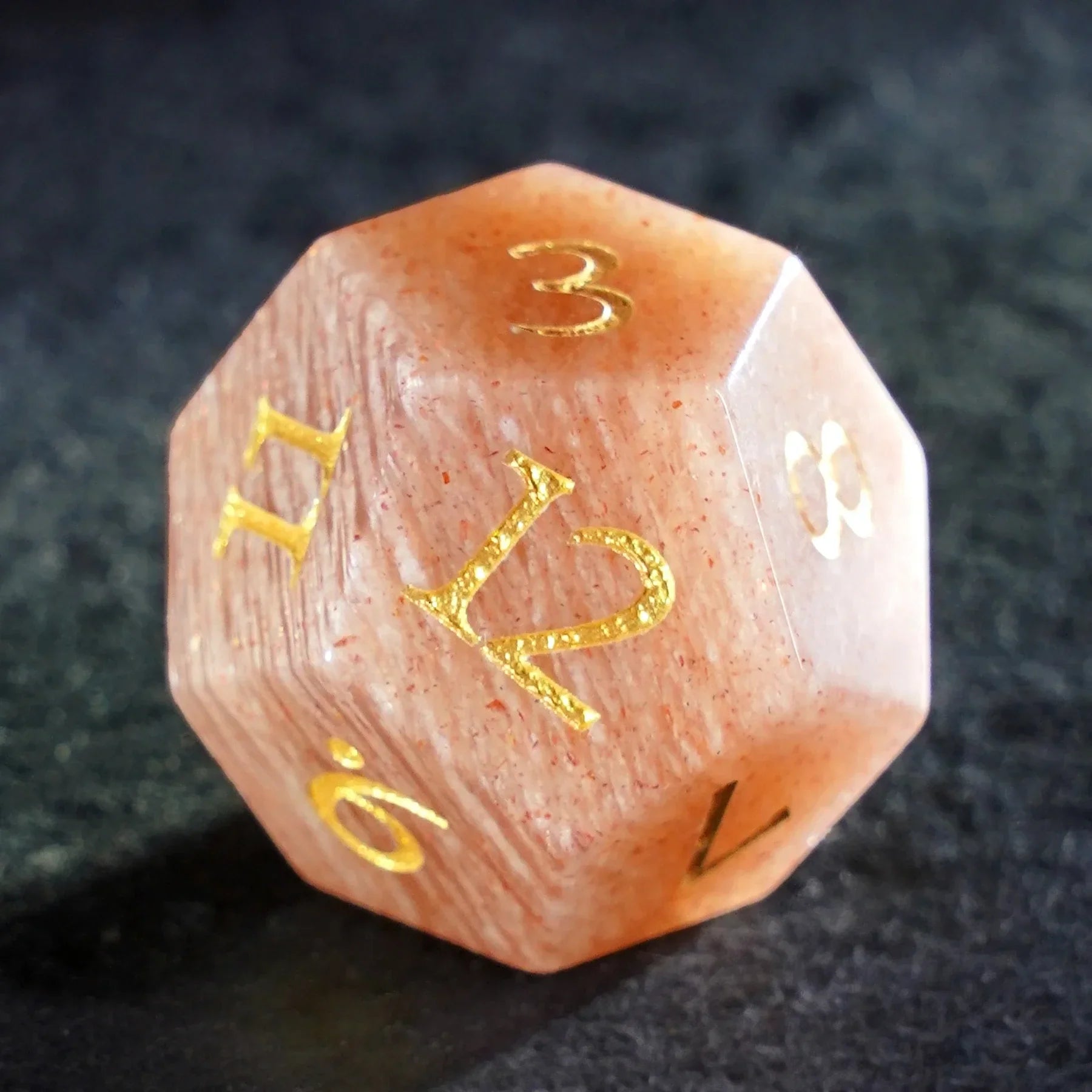 Moonblush Moonstone Dice Set