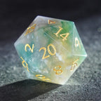 Verdant Realms · Indian Agate Gemstone Dice Set