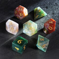 Verdant Realms · Indian Agate Gemstone Dice Set