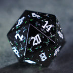 Thornbound Grove · Emerald Briar Solid Metal Dice Set