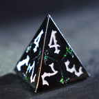 Thornbound Grove · Emerald Briar Solid Metal Dice Set