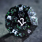 Thornbound Grove · Emerald Briar Solid Metal Dice Set