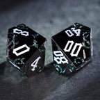 Thornbound Grove · Emerald Briar Solid Metal Dice Set