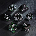 Thornbound Grove · Emerald Briar Solid Metal Dice Set