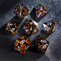 Thornbound Grove · Ember Briar Solid Metal Dice Set