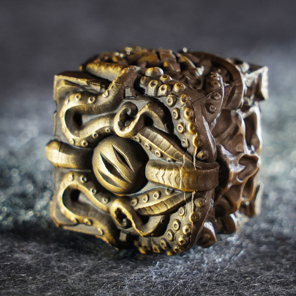 Whispering Cube D6 Brass Die