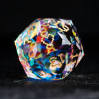 Life Is a Game Multi-faceted Prism Glass Engraved Dice Set