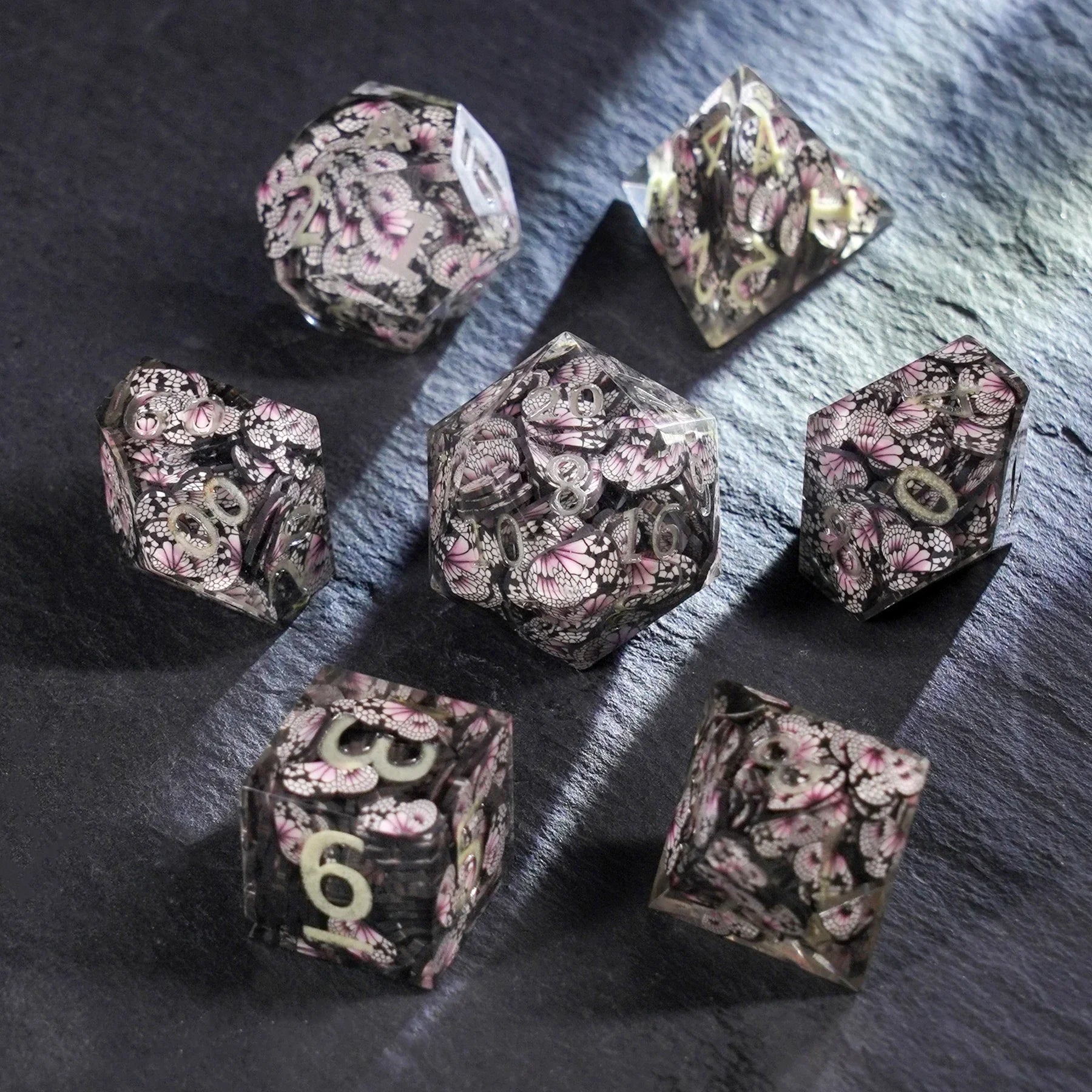 Moonflutter Resin Dice Set
