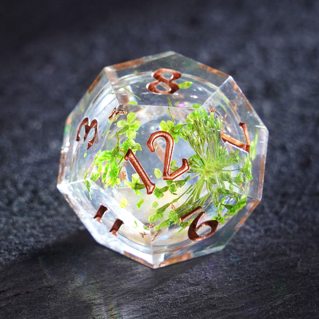 Verdant Tide Resin Dice Set