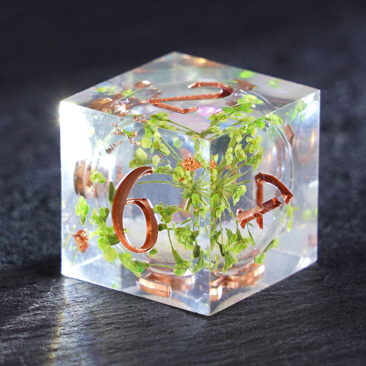Verdant Tide Resin Dice Set