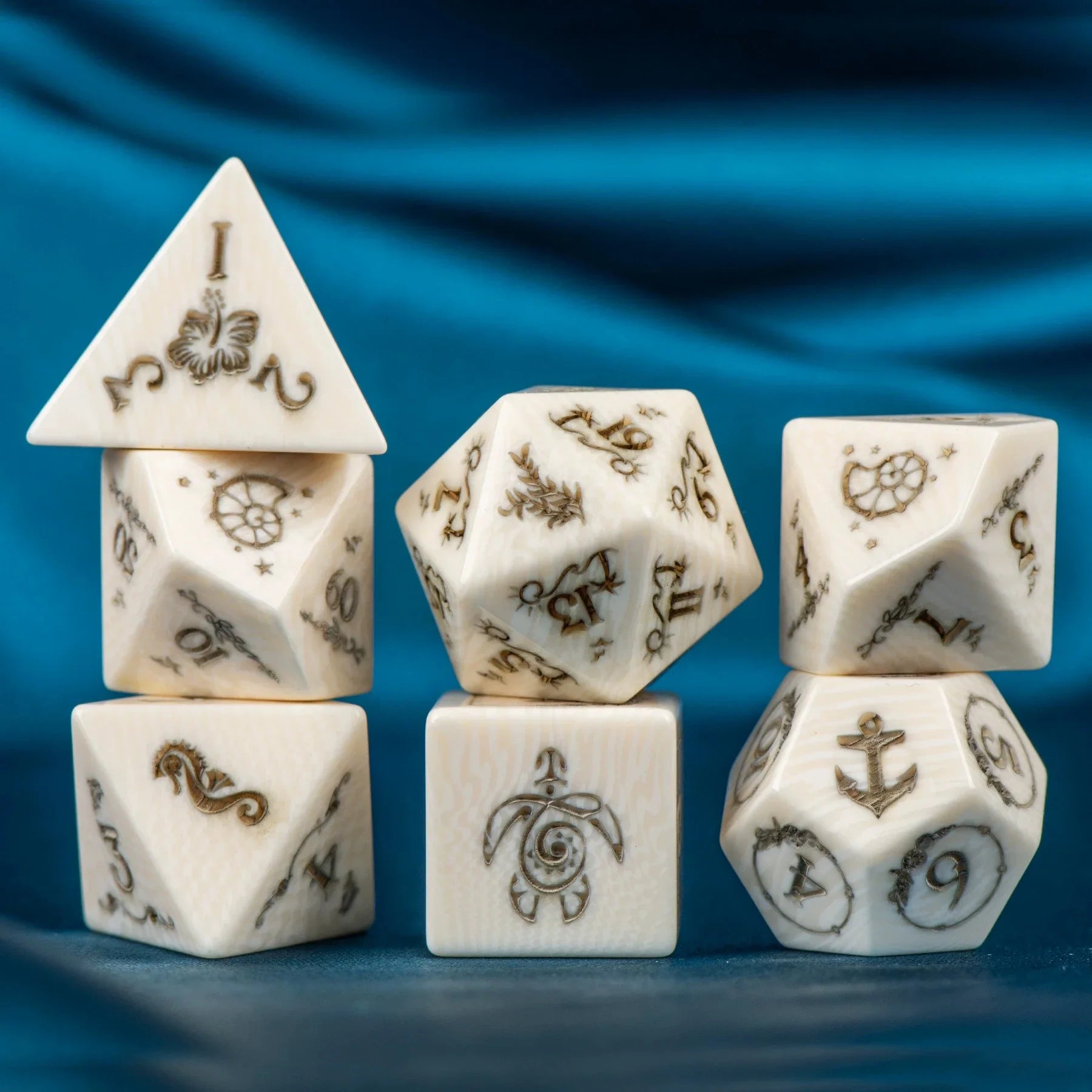When a Whale Falls, Life Awakens — Natural Whale Bone Dice Set (Limited Edition)