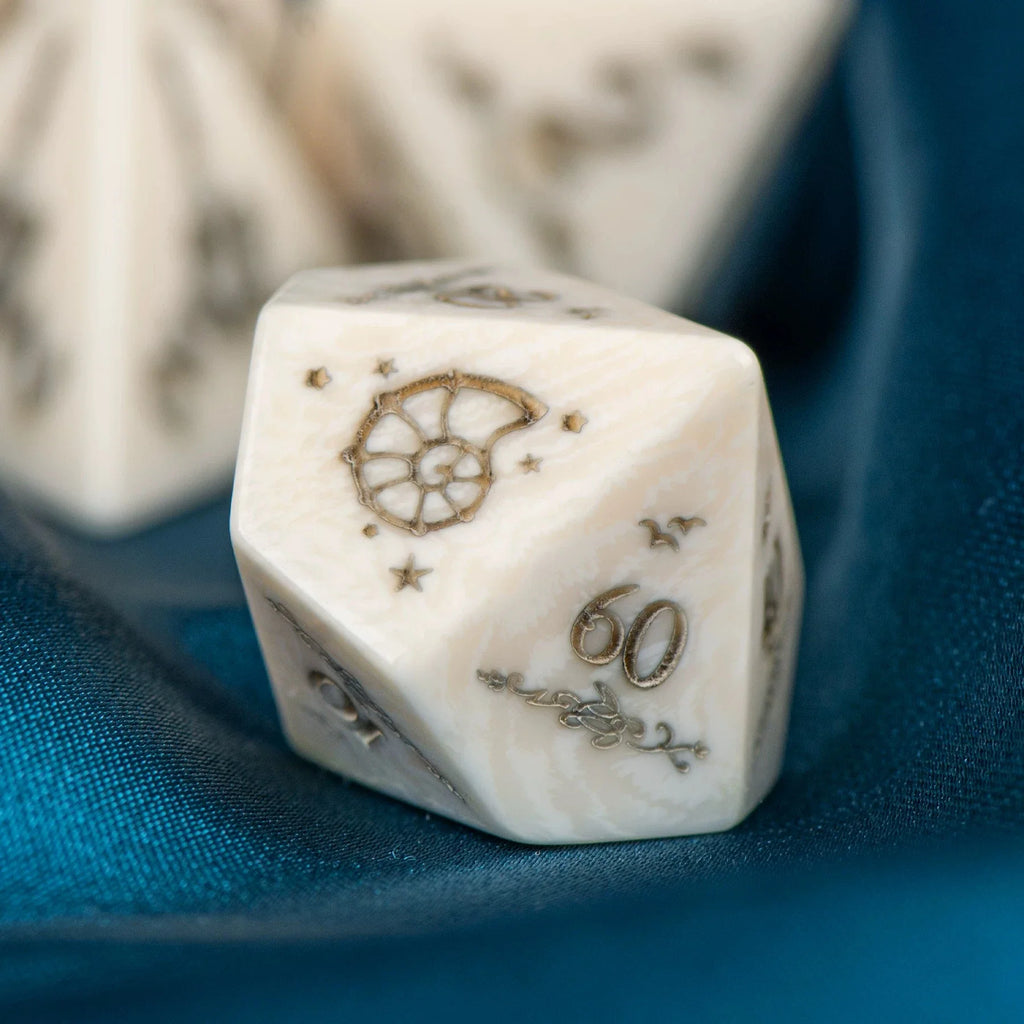 When a Whale Falls, Life Awakens — Natural Whale Bone Dice Set (Limited Edition)