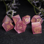 Celestial Palace · Glow of Love · Pink Cat’s Eye Dice Set