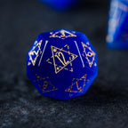 Celestial Palace · Oath of Wisdom · Royal Blue Cat’s Eye Dice Set