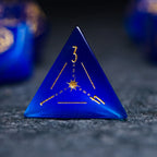 Celestial Palace · Oath of Wisdom · Royal Blue Cat’s Eye Dice Set