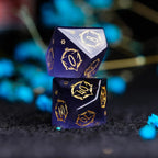 Celestial Palace · Shadow of the Night · Purple Cat’s Eye Dice Set