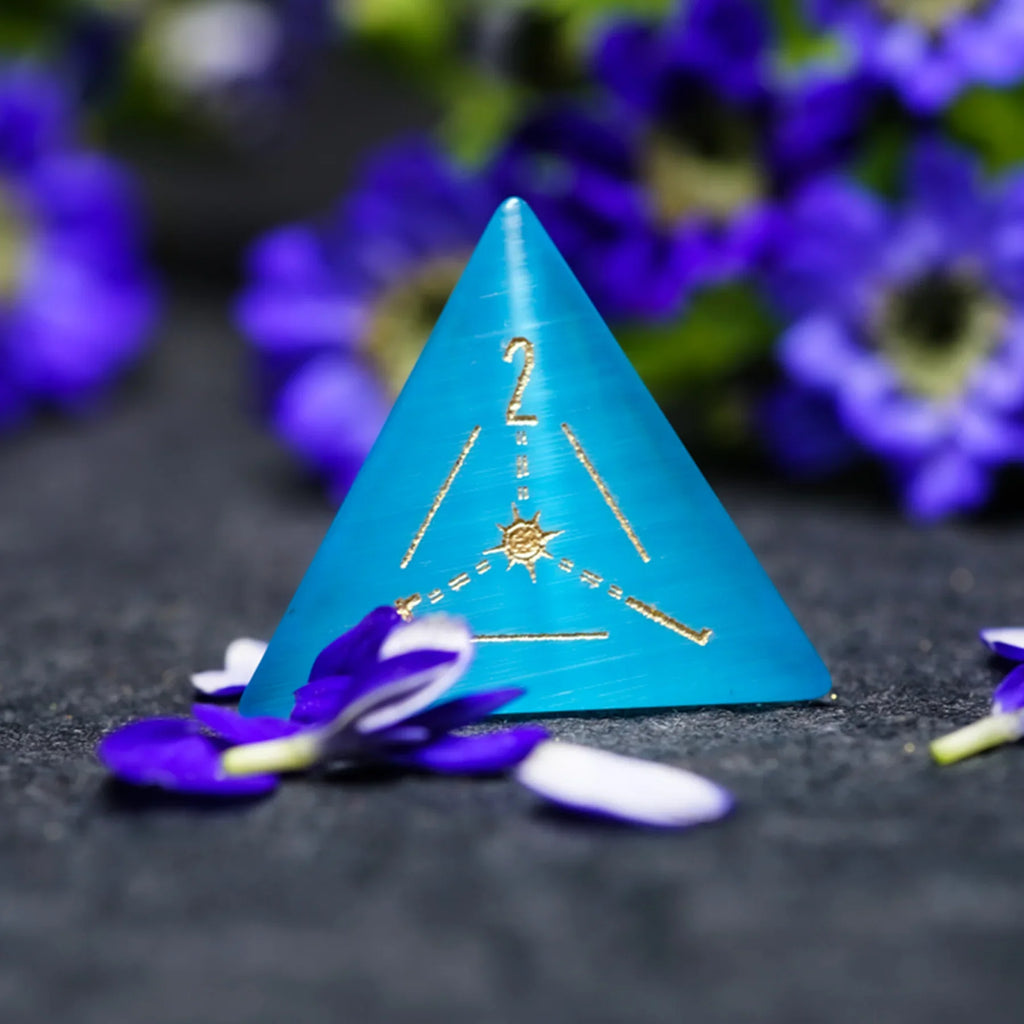 Celestial Palace · Song of the Sirens · Aquamarine Cat’s Eye Dice Set