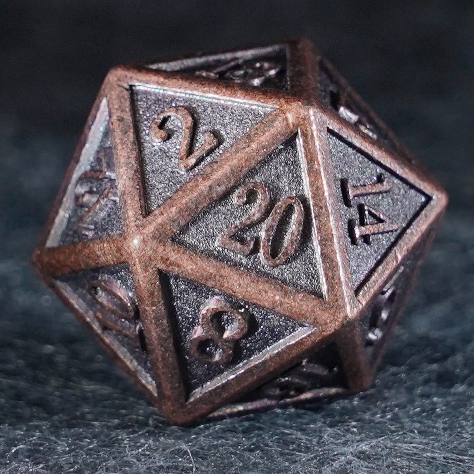 Battle-Worn Classic Aged Copper Dice Set