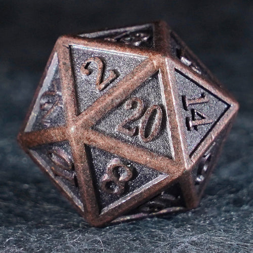 Battle-Worn Classic Aged Copper Dice Set