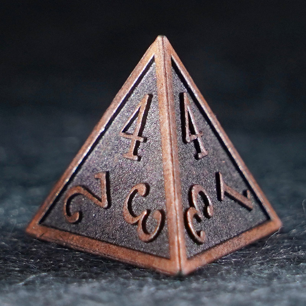 Battle-Worn Classic Aged Copper Dice Set
