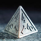 Battle-Worn Classic Aged Silver Metal Dice Set