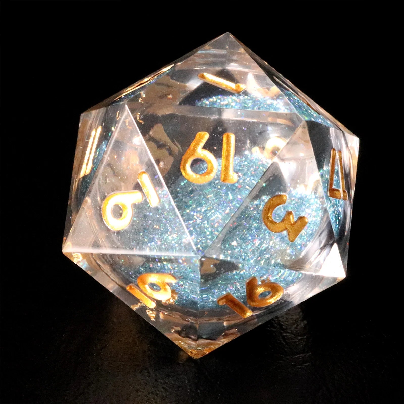 Black Mist Sand Resin Dice Set