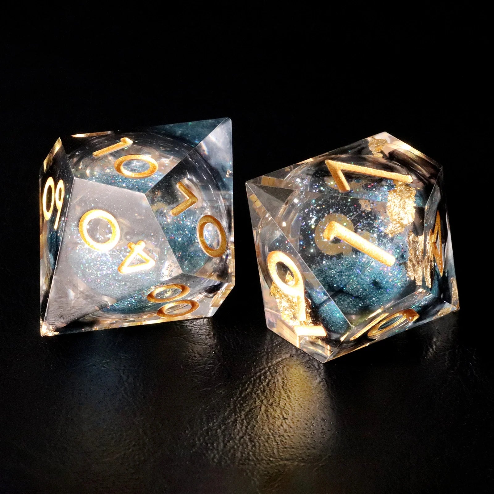 Black Mist Sand Resin Dice Set