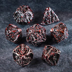 Bloodthirsty Bat Hollowed Metal Dice Set
