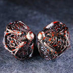 Bloodthirsty Bat Hollowed Metal Dice Set