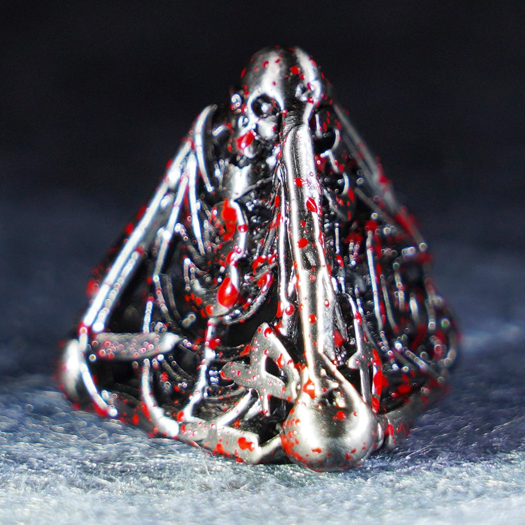 Bloodthirsty Bat Hollowed Metal Dice Set