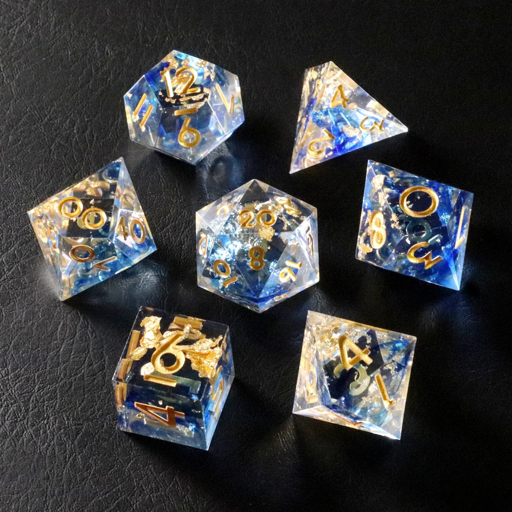 Blue Golden Age Resin Dice Set