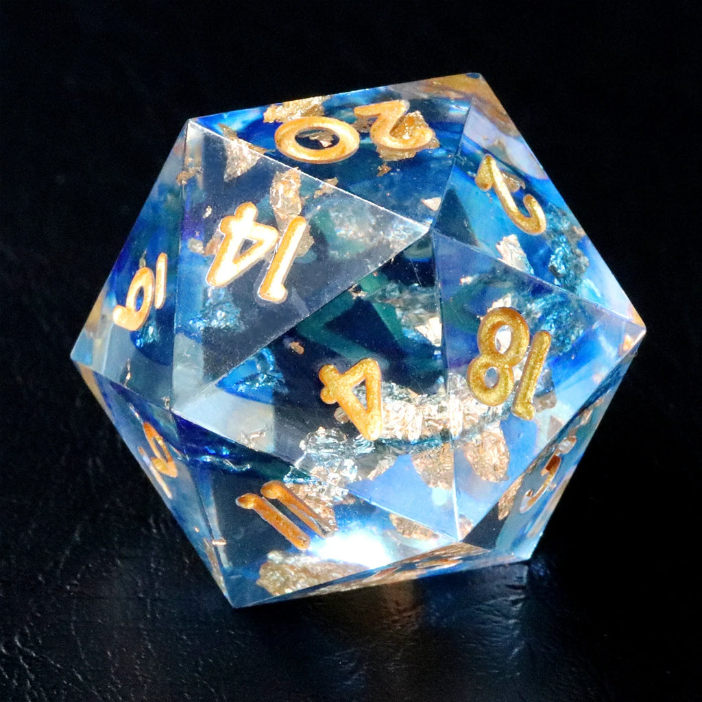 Blue Golden Age Resin Dice Set